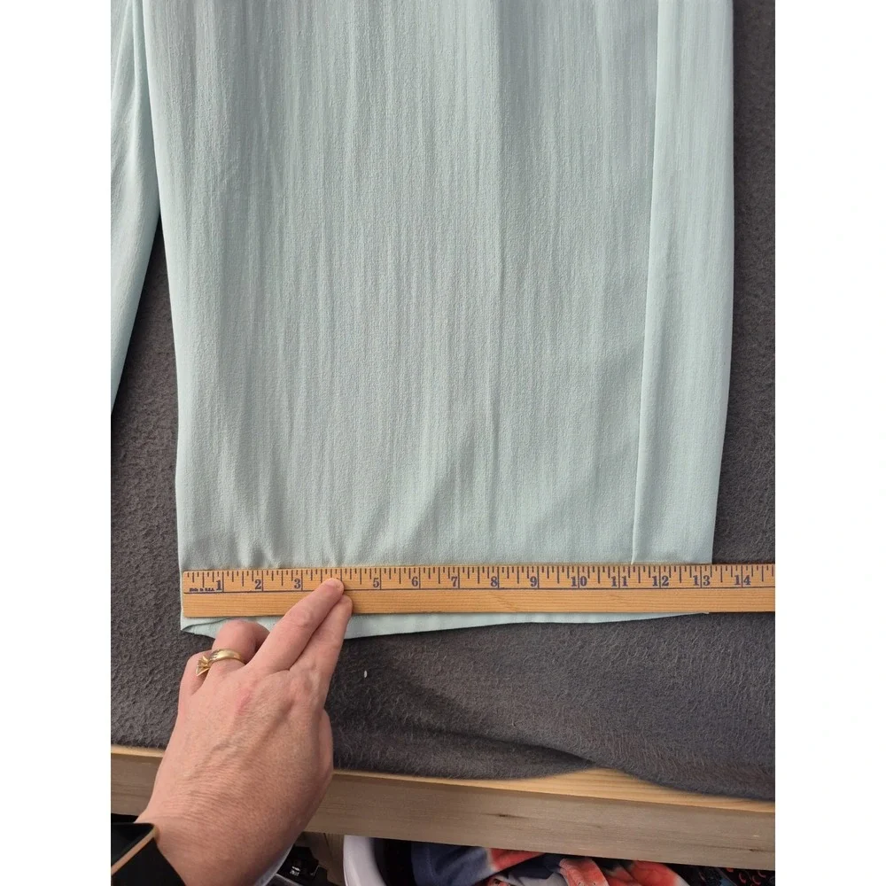 NWT Eileen Fisher Silk Georgette Crepe Wide Ankle Pant Pool LP $278 Quiet Luxury